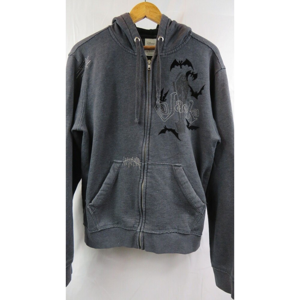 VTG Y2K Disney Nightmare Before Christmas Zip Up Hoodie Adult SmalEmbroidery EUC